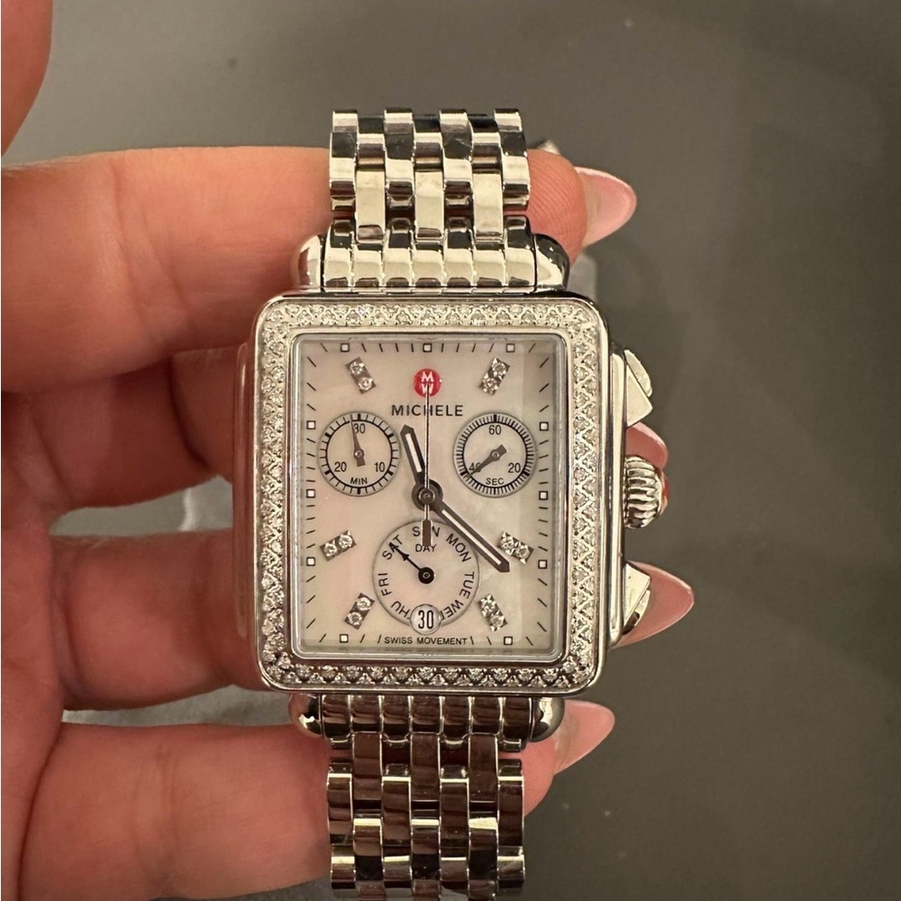 Michele Metallic Gray Box - Picture 1 of 5